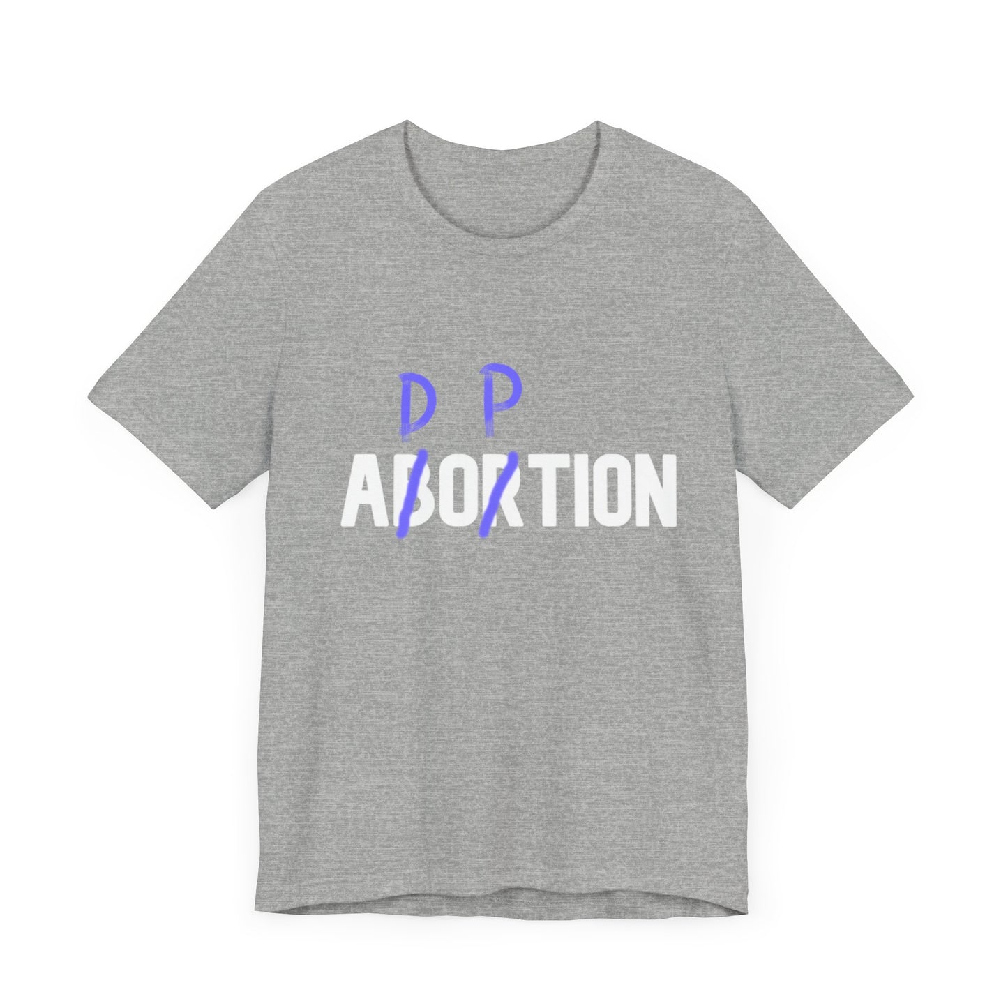 Adoption, Not Abortion Unisex Jersey Short Sleeve Tee (WHITE font)