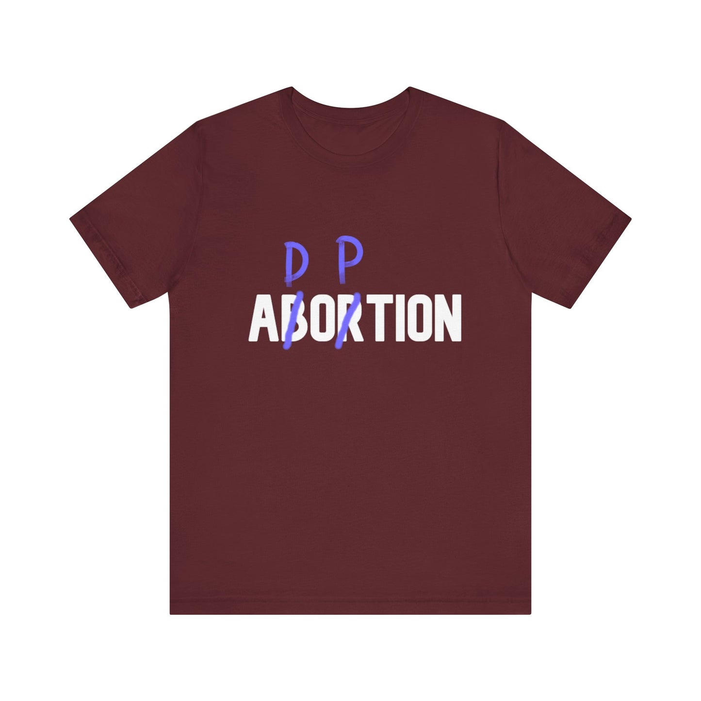 Adoption, Not Abortion Unisex Jersey Short Sleeve Tee (WHITE font)