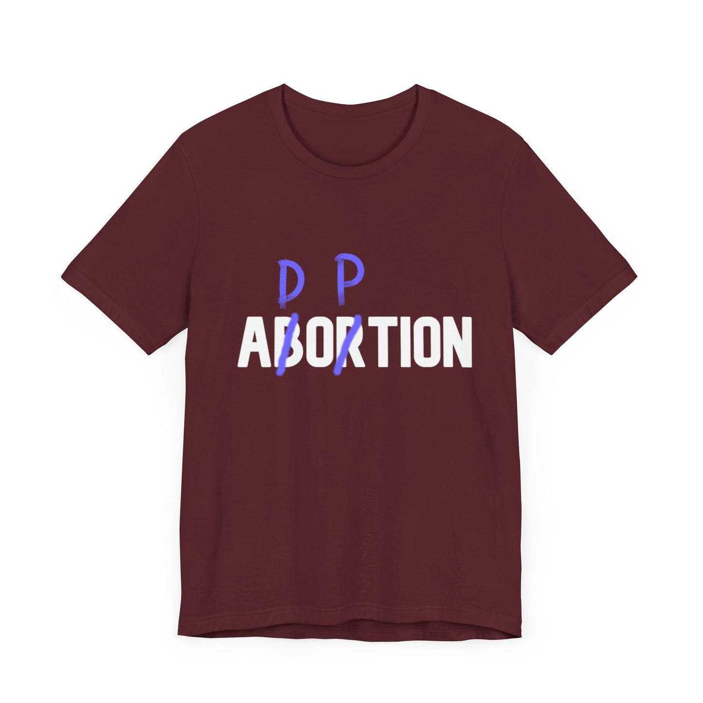 Adoption, Not Abortion Unisex Jersey Short Sleeve Tee (WHITE font)