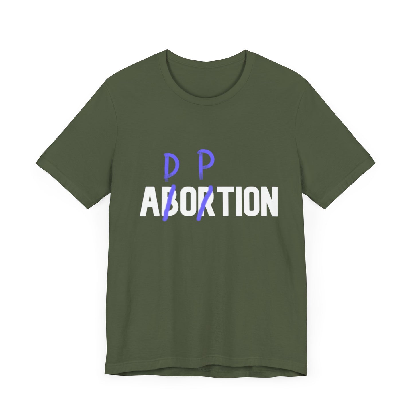 Adoption, Not Abortion Unisex Jersey Short Sleeve Tee (WHITE font)