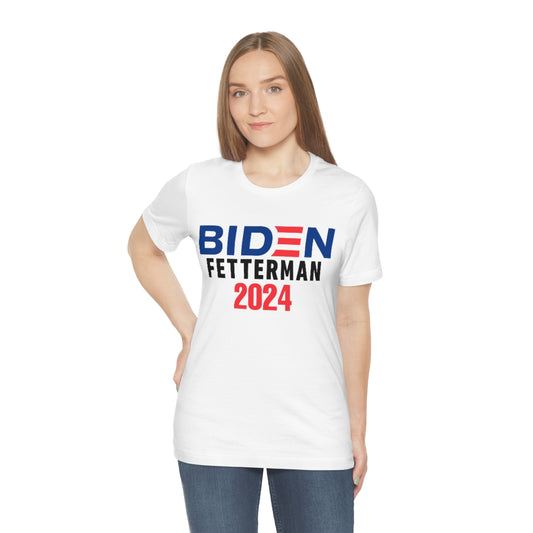 Biden Fetterman 2024 Unisex Jersey Short Sleeve Tee